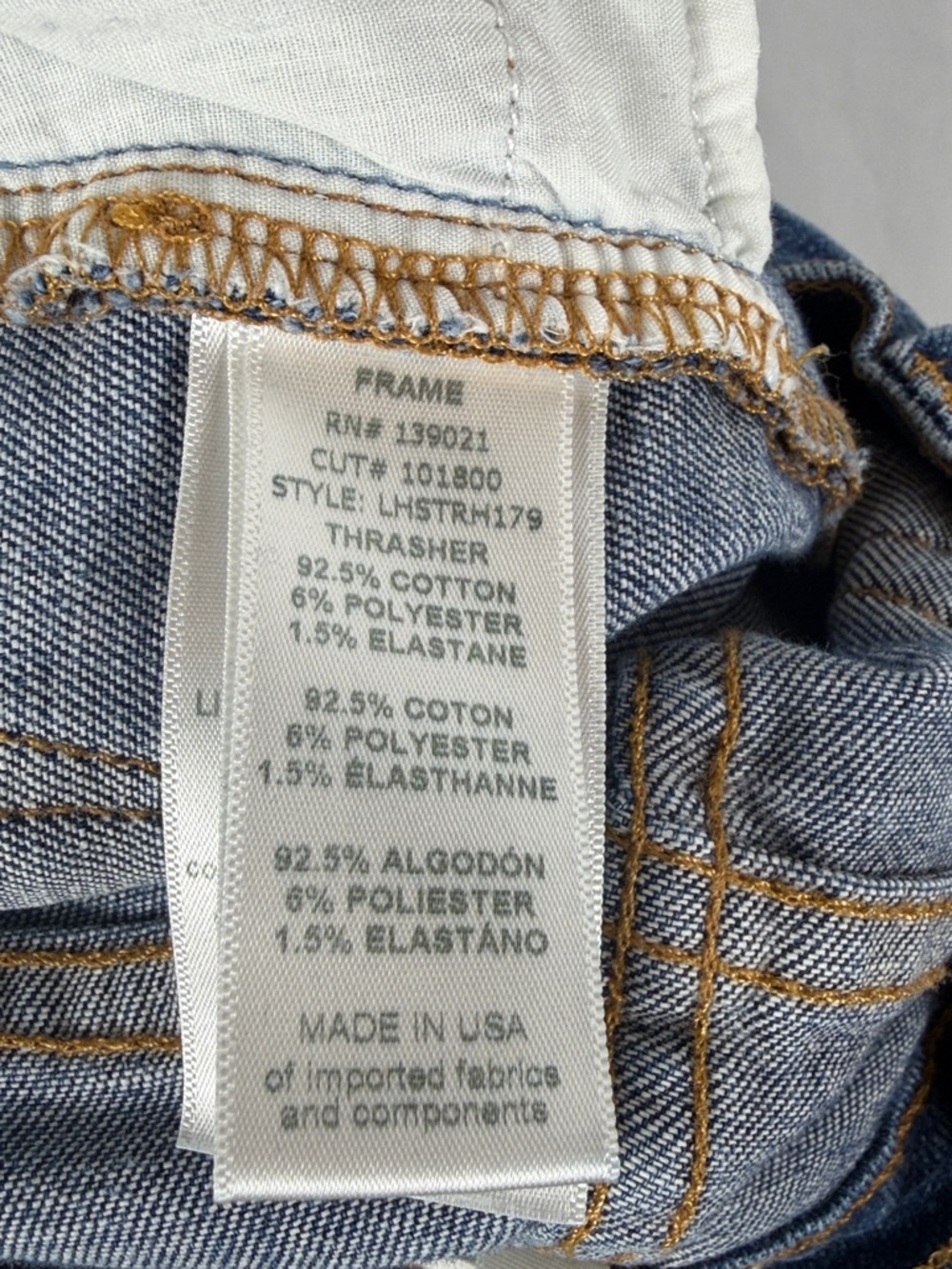 Frame Denim Thrasher Wash Le High Straight Crop Women’s Size 26, Stretch to 29” - Picture 11 of 12